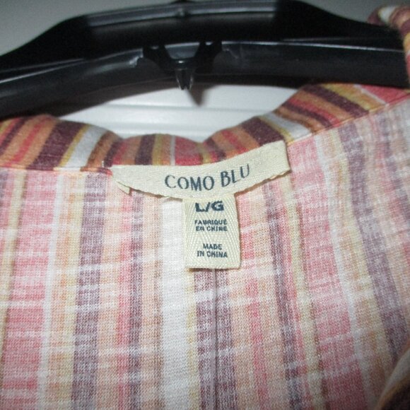 Como Blu Striped Sleeveless Top Multi Color Size Large - Picture 4 of 5